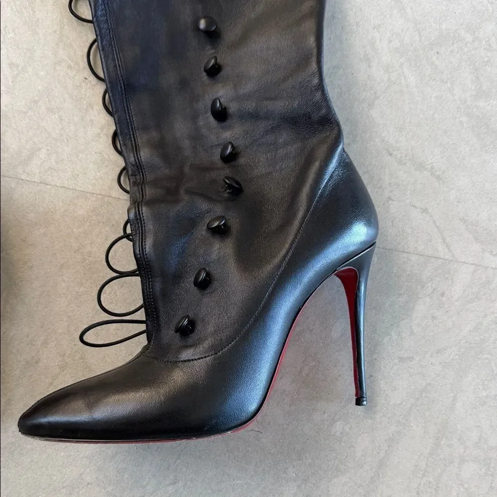 Christian Louboutin Black Over the Knee Boots